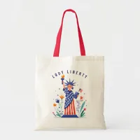 Cute Statue of Liberty NYC Tote Bag