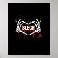 Bloody Breakdown, Skeleton Heart Hands Emo, Metalc Poster