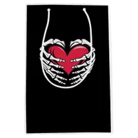 Ed Heart In Skeletal Hands Classic Style Medium Gift Bag