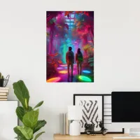 Out of this World - Virtual Reality Neon Jungle Poster