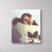 Just Chillin Here in This Teacup in Sepia Canvas Print