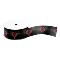 Goth Heart with Bat Wings Ribbon