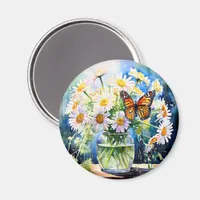 Vase of Daisies Pretty Floral   Magnet