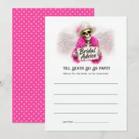 Till Death Do Us Party Skeleton Bridal Advice Card