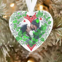 Merry Christmas Sweetheart | Heart Christmas Photo Ornament