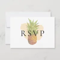 Tropical Pineapple Watercolor Wedding Menu Choice