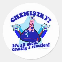 Chemical Reaction Classic Round Sticker