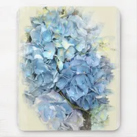 Blue Hydrangea Flower Mouse Pad