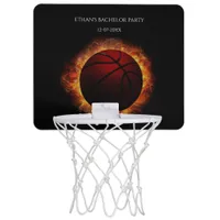 Black Orange Basketball player champion party Mini Mini Basketball Hoop