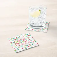Merry + Bright Holiday Paper Coaster