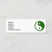 Green Leaf Yin Yang Mini Business Card