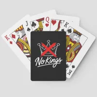 No Kings Simple Crown With Cross Artistic Design Poker Cards