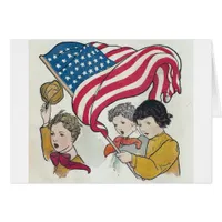 American Flag and Children