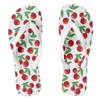 Red Cherries Graphic All Over Pattern Flip Flops