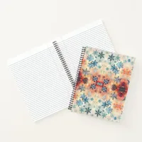 Vintage Snowflakes Pattern - Ruled Notebook