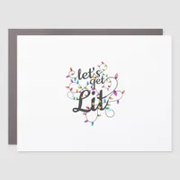 Let's Get Lit Christmas Top Casual Christmas Light Car Magnet