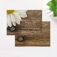 Daisy and Barn Wood Country Wedding Charity Favor