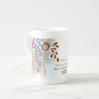 Abstract Floral दादी Mother's Day  Bone China Mug