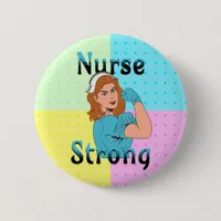 Nurse Strong | Vintage Retro Vibes Button