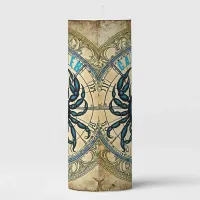 Cancer astrology sign pillar candle