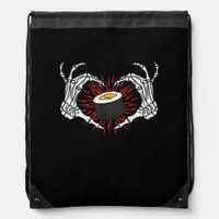 Skeleton Hand Heart Lazy - Halloween Costume Sushi Drawstring Bag