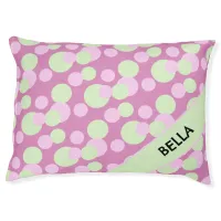 Modern Dots Pattern Pretty Personalized Name Dog Pet Bed