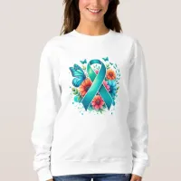 Myasthenia Gravis Teal Awareness Ribbon Sweatshirt