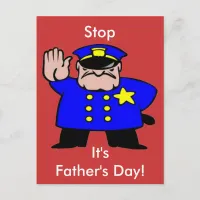 Policeman - Father's Day Postcard