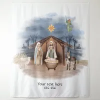 Religious Christmas Nativity Birth Jesus Baptism Tapestry