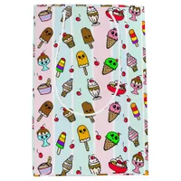 Whimsical Cartoon Ice Cream Birthday Medium Gift Bag