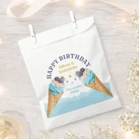 Cool Twins Ice Cream Boys Birthday  Favor Bag