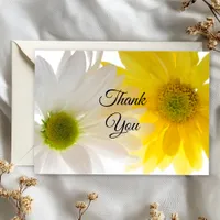 Yellow and White Daisies Flat Thank You Notes