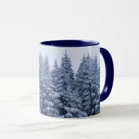 Magical winter forest mug