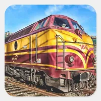 Vintage Locomotive Train Sticker