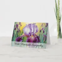 *~*  TV2 IRIS FLOWERS Sympathy Love Light Card