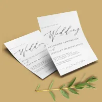 Budget PAPER Elegant Minimalist Script Wedding