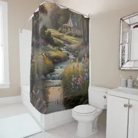 Woodland Haven: A Tranquil Retreat in the woods Shower Curtain