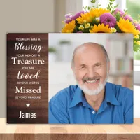 Personalized Memorial Remembrance Keepsake Photo Plaque