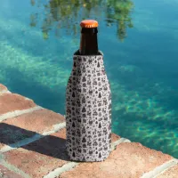 Sepia Christmas Pattern Bottle Cooler