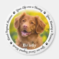 Custom Dog Memorial Photo Fridge Magnet