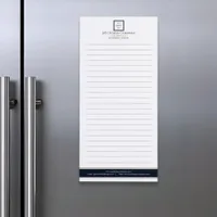 Modern Minimalist Black and White Business Logo Magnetic Notepad
