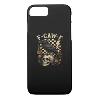 Halloween F-Caw-F Raven Bird F-Caw-F Crow Checkere iPhone 8/7 Case