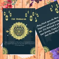 Eid Mubarak Golden Design Card