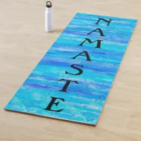 Aqua Blue Waves Yoga Mat