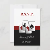 Vegas wedding rsvp cards standard 3.5 x 5