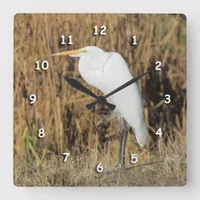 Clock - White Heron