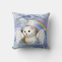 Heavenly Sky With Rainbow  Pet Memorial Throw Pillow