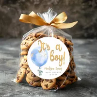 It’s a Boy Blue Balloon Baby Shower Sticker