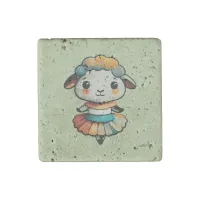 Sheep Ballerina Stone Magnet