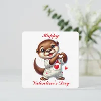 Cute Otter - Valentine's Day Card